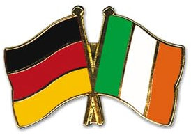 Freundschaftspin pins Deutschland - Irland Flagge Fahne Anstecker Button Metall NEU Anstecknadel