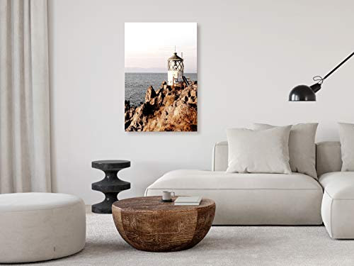 Ovegna Wandbild, Laterne On The Cliff (1 Teil), vertikal [40 x 60]