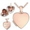 Kinder Herz Medaillon zum Öffnen für Bilder Rosegold | Kette Halskette Mädchen | Medallion aufklappbar | Amulett Anhänger Herzmedaillon mit Foto personalisiert | Geschenk für Kinder zum Geburtstag