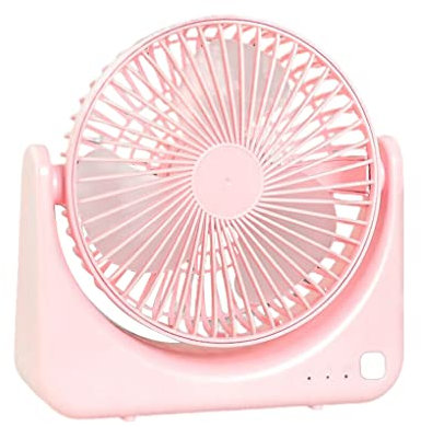 BOKIOESDE Desktop Fan Summer Supplies Air Cooler Rotatable Adjustable 3 Gears Compact Size Household Accessories Cooling Device, Pink