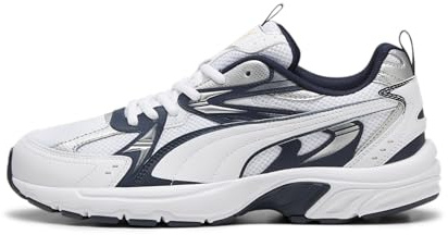 Puma Sneaker Men's Milenio Tech Shoes, 14, Club Navy White Silver, 13 UK