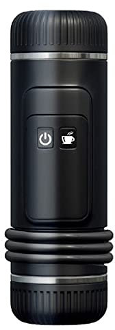 UsmAsk Mini cafetière Expresso Portable 80ml, Semi-Automatique, Machine à café à Capsules Rechargeable pour l'extérieur et la Voiture