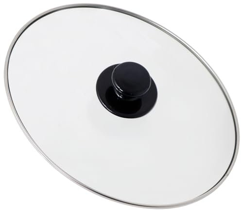 SPARES2GO Complete Oval Glass Lid & Knob Handle compatible with Cookworks Slow Cookers (265mm x 215mm)