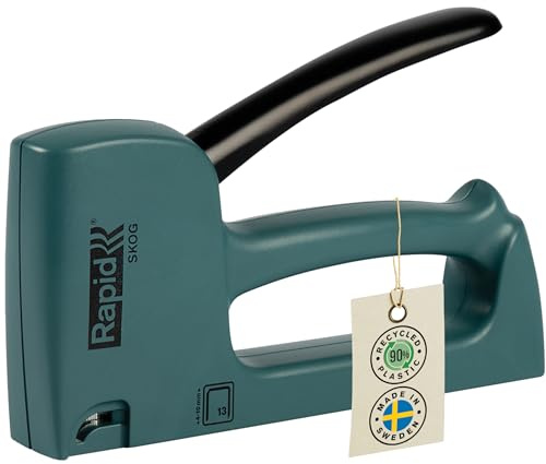 Rapid Handtacker R13 Skog, Tacker für Holz und Leinwand, Leicht, Klein und Handlich, für Klammern Typ 13, 4-10mm