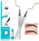 Eyebrow Pencil, 2 PCS 3D Waterproof Microblading Eyebrow Pen 4 Fork Tip Tattoo Pencil, Microblading Eyebrow Pen,Suitable for Beginners to Quickly Create Natural Eyebrows (Light Brown/Dark Brown)