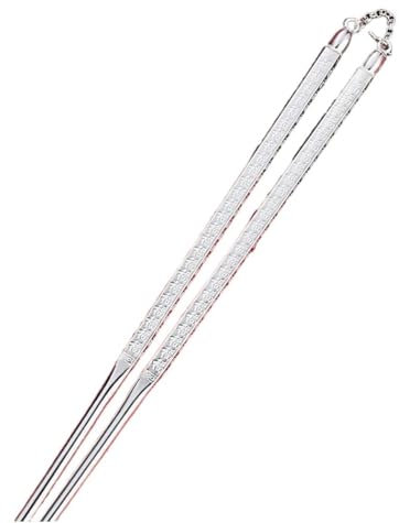 Chopsticks,21g Sterling Silver Chopsticks Gift, Chinese Pure Silver Chopsticks Household Silver Tableware Reusable Chopsticks,999 Silver Chopsticks Traditional Stylish Gift Silver
