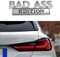 deemars Auto Bad Ass Edition Emblem, Auto Exterieur Embleme Abzeichen, 3D Kotflügelabzeichen Aufkleber mit 3M Kleber, Auto Exterieur Zubehör Metallaufkleber Universal für Autos (Silber schwarz)