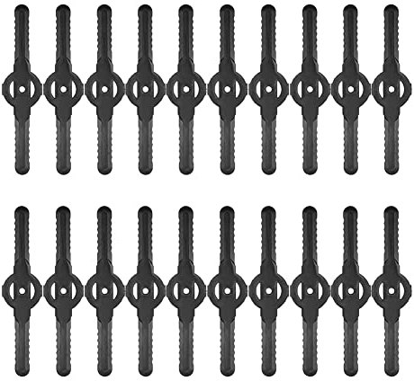 Lot De 20 Lames De Rechange En Plastique Pour Coupe-Bordure, Lame En Plastique Debroussailleuse, Accessoires Pour Coupe Bordure Sans Fil Garniture De Jardin (A,Noir*20)