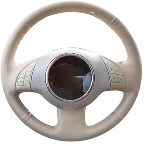 ASHILD Auto-Lenkradbezug Für FIAT 500 2007-2015 500e 2014-2018 500C 2014-2017 PU Kunstleder Auto Lenkradbezug Lenkradschutz(Gelb)