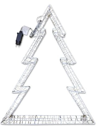 Albero Luminoso 3D con Led Bianco Caldo e Led Flash disponibile in 2 diverse dimensioni, pensato per poter essere appeso, ma spesso utilizzato anche d'appoggio (ø 80cm)