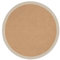 carpetfine Sisalteppich Naturfarbe Ø 80 cm handgewebt mit Bordüre aus Baumwolle in Taupe | Moderner Rutschfester Flachgewebe Teppich Uni aus Naturfasern für Wohnzimmer, Schlafzimmer