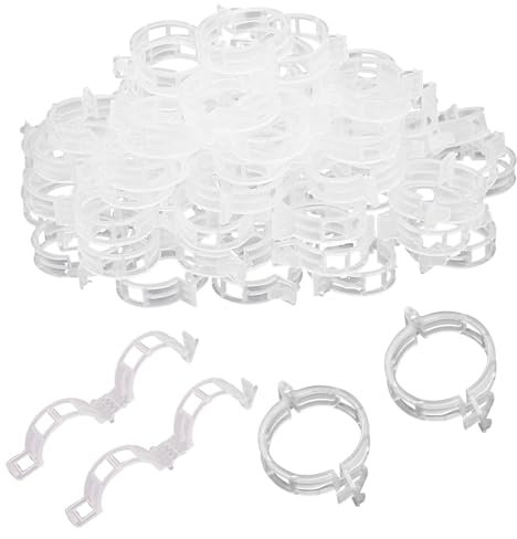 HFMYGS 100 Pcs Plant Clips, Plant Supports for Outdoor Plants, Fixed Clips for Climbing Plants, Twine Vine Trellis Cage, Fixing Tomatoes Vegetable Garden Cucumbers Support Clip Grafting Tools