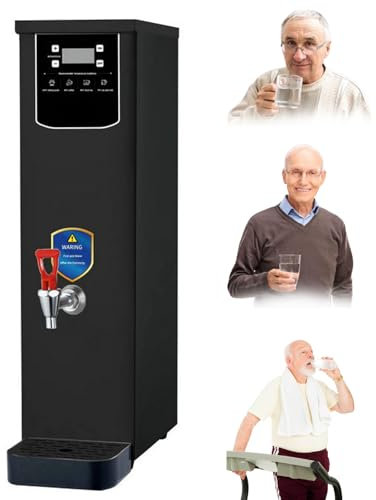 QYLTTDM Hervidor De Agua Caliente Comercial De 20 litros, Grifo Antigoteo, Hervidor De Agua Potable De 2,5 KW, Calentador De Agua para Preparar Café, Tetera De Acero Inoxidable con Llenado Automático