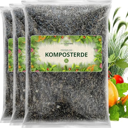 ORAGARDEN Kompost 9L - Nährstoffreiche Komposterde für gesunde Pflanzen - Komposterde fur Pflanzen und Garten