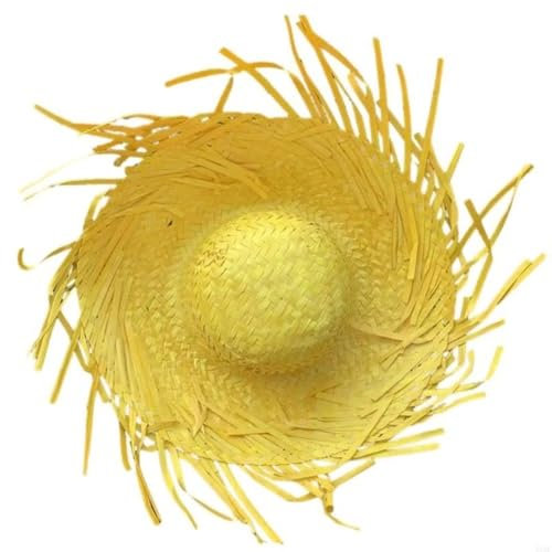 HiyyFloy Strohhut, Hawaii-Luau-Hut, Bauernhut, Strohhut, Gewebt, Lustiger Partyhut Für Mexikanische, Hawaiianische, Tropische Sommer-strandparty, Kostümzubehör