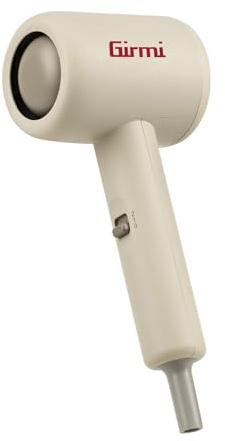 Girmi PH04 Reise-Haartrockner, 1000 W, 2 Geschwindigkeiten, 2 Temperaturstufen, kompakt & leicht, Kreideweiß