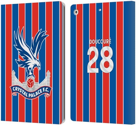 Head Case Designs Offizielle Crystal Palace FC Cheick Doucouré 2025/26 Spieler Home Kit Leder-Wallet-Hülle Kompatibel mit Apple iPad 10.2 2019/2020/2021