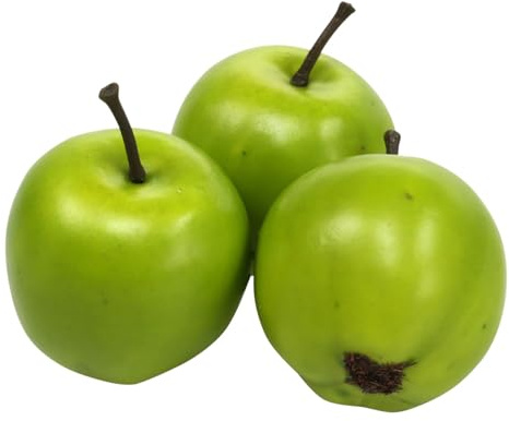 Viana Künstliche Mini-Äpfel Deko-Obst Grün Täuschend Echt Streudeko Basteln 4,5cm 24er-Set, 24 Stück