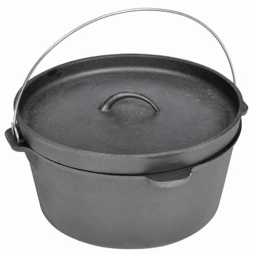 Roasting Dish Dutch Oven 9QT Cast Iron Dutch Oven with Lid and Carry Bag, 8.8 L Capacity, Oven Safe and Induction Suitable for Cooking, Roasting, Braising and Serving