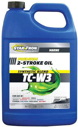STAR BRITE Super Premium+ 2-Cycle Synthetic Blend TC-W3 Engine Oil - Ideal for All Outboard Motors, Personal Watercraft & High-Performance 2-Stroke Engines - 1 GAL (19200)