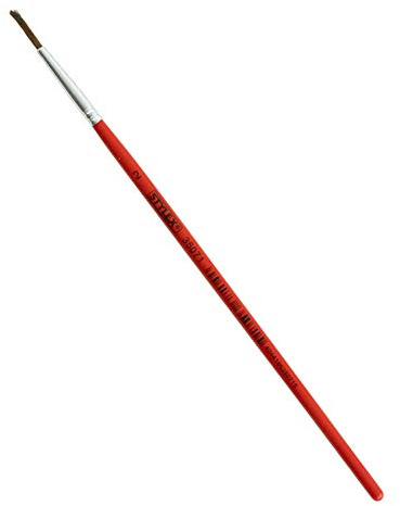 Stylex 35071 - Aquarellpinsel in der Größe 2, feine Rundspitze, lackierter Stiel, zum Malen mit Aquarell-, Acryl- und Wasserfarben, ideal auch für die Schule
