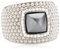 caï women Damen-Ring 925 Sterling Silber rhodiniert Haematit grau Gr.50 (15.9) C1477R/90/E1/50