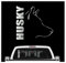 siviwonder Auto Aufkleber Husky Profil Hundeaufkleber Silber metallic