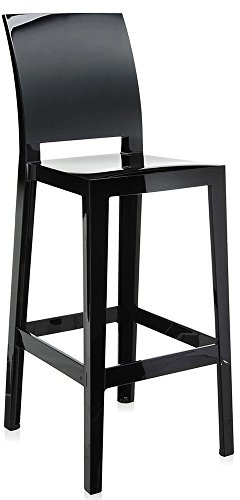 Kartell 5896/E6 One More Please Stool by Philippe Starck, Pack of 2, Matte Black