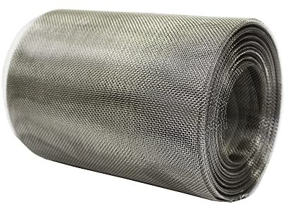 The Mesh Company Stainless Steel Insect Net Soffit Vent Wire Mesh Roll Blocks Flies, Wasps & Other Bugs - 10m x 50mm Roll