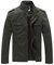 WenVen Homme Blouson en Coton Veste Coupe-Vent Veste Militaire Cargo Blouson Zippé Classique Manteau Casual Automne Veste d'Extérieur Grande Taille Vert Militaire L