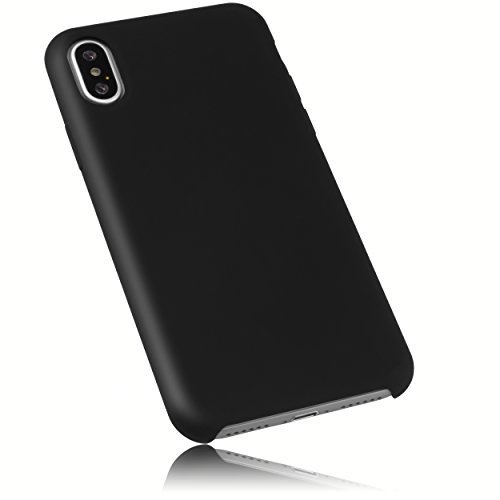 mumbi Hülle kompatibel mit iPhone X / XS Handy Hard Case Handyhülle weich gefüttert, schwarz