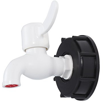 OUNONA 2 Zoll S60x6 Auslaufhahn Hahn Gewinde IBC Tank Tap Adapter Stecker Ersatz Ventilfitting montiert