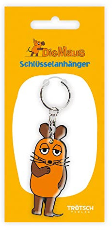 3D-Schlüsselanhänger Die Maus aus der Sendung mit der Maus: mit Schlüsselring, 6 cm: Taschenanhänger Schlüsselringanhänger