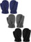 Boao 3 Paar Vlies Kleinkind Fäustlinge Winter Winddichte Warme Kinder Handschuhe (Schwarz, Grau, Marineblau, 2-3 Jahre)