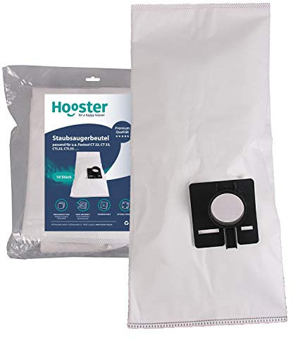 Hooster - 10 bolsas para aspiradoras Festool Cleantec CT 33 E / CT33E / CT-33E / 33 litros versión