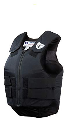TIPPERARY EQUESTRIAN Horse Riding Eventing Vest - Ride-Lite - English Style Protective Horseback Riding Apparel - Ultra Flexible Fit Body Protector - Black - YM
