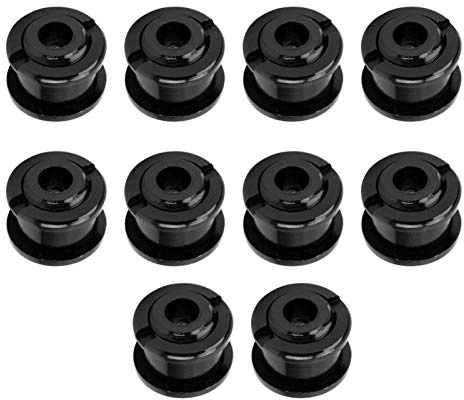 Demeras Bulloni per corone da Bicicletta Bulloni per corone a velocità Singola da 4,9 mm Bulloni per guarnitura in Lega per Mountain 10 Pezzi(Nero)
