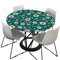 Tischdecke Abwaschbar Rund 100cm, Elastisch Lotuseffekt Tischdecke Outdoor 3D-Druck Tischdecken Daisy Table Cloth für Garten Restaurant, Ideal für 80cm-90cm