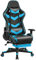Yaheetech Chaise de Bureau Ergonomique Hauteur Réglable Fauteuil Gaming avec Appui-tête Soutien Lombaire Ajustables Accoudoir Réglable Siège Pivotant Charge de 140kg Néon Bleu