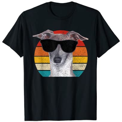 Windhund mit Sonnenuntergang im Vintage-Stil, lustiger Windhund, Mutter Papa T-Shirt