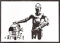 moreno-mata Echtes Handgemachtes Graffiti C3PO und R2D2 Filme Aesthetic Poster & Kunstdrucke Bilder Plakat Handmade Deko Wandbilder Wohnzimmer Wanddeko Geschenke für Männer und Frauen