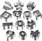 Vpqnee 39-teiliges Mini-Ausstecher-Set, kleine Edelstahl-Backformen für die Herstellung von 9 geometrischen und Einhorn-, Mickey-, Minnie- und Hundeknochenformen, Keksen, Kuchen