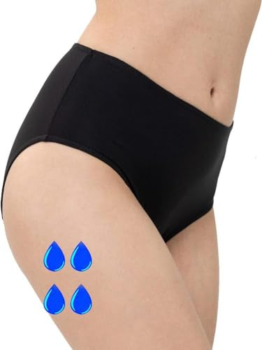 SliPss - Inkontinenzslip - L - Farbe Schwarz - Hohe Taille - Mittlere Absorptionskapazität bis zu 300 ml - Entsprechend einer Einwegwindel - Waschbar und wiederverwendbar - Diskret - 1 Stück