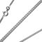 G & J Goldkette Panzerkette flach Massiv 333 8Karat 1,40mm 42-50cm Weißgold Halskette Collier Gold für Damen Herren und Kinder (42 cm)