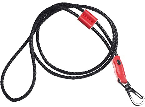 BAWAKO Schlüsselband mit Karabinerhaken,Umhängeband für Schlüssel Namensschild Handy Kamera, Umhängeband für Handykette verstellbar, Schlüsselanhänger, leder neck lanyard gewebt(Rot s)