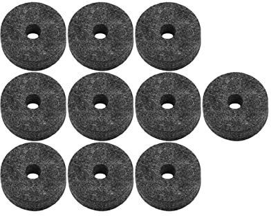 Juego de Batería, 20 Piezas de Almohadillas de Arandela de Fieltro para Platillos, Piezas de Repuesto para Soporte, Juego de Batería, Accesorio Antideslizante de 4 Cm (Gris)