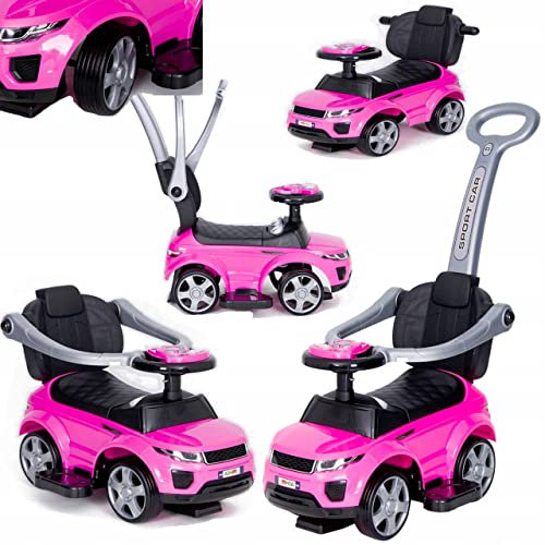 COIL Porteur avec barre de poussée 614 W pour bébé (rose/noir)