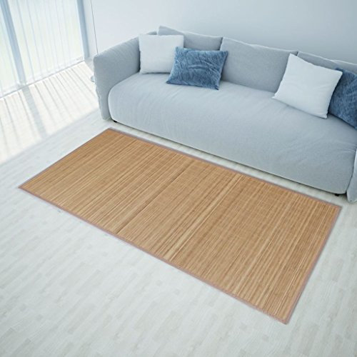 Homgoday Rechteckiger Teppichläufer aus Bambus, braun, 120 x 180 cm, Teppich für die Küche, für Flur, Wohnzimmer, Teppiche für Schlafzimmer