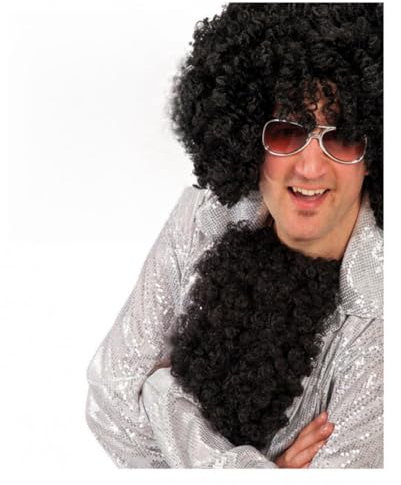 Horror-Shop Schwarzes Brusthaartoupet als Kostümzubehör für 60s Partys & Fasching