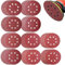 100 Stück Schleifpapier 125mm Klett, Schleifscheiben 125mm Klett Schleifpapier Set, Rund 8 Loch für Exzenterschleifer (10 x 40/60/80/120/180/240/320/400/600/800 Körnung)